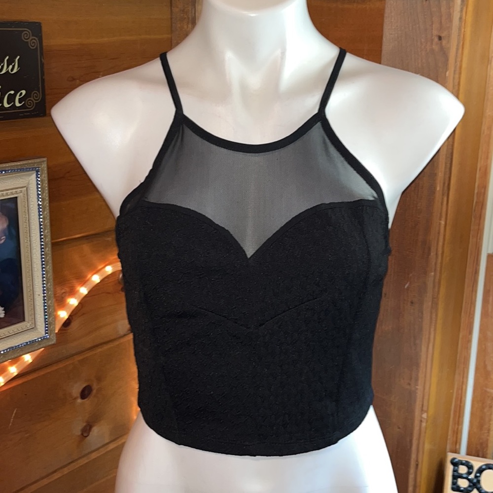 🆕$45 -STYLES NWT sexy black crop top ❤️❤️